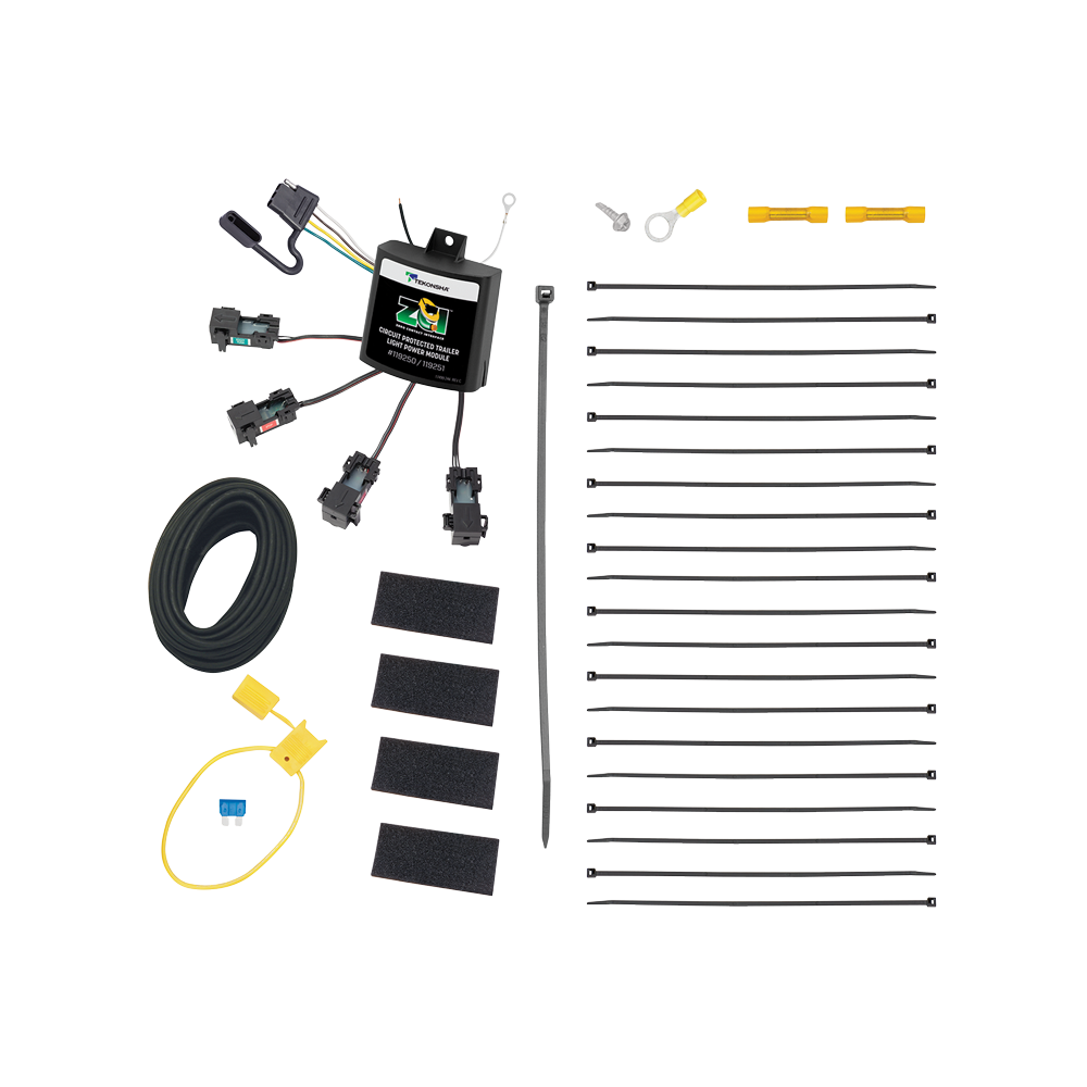 Se adapta al paquete de enganche de remolque Lincoln Zephyr 2006-2006 con arnés de cableado "sin empalme" de 4 contactos planos cero + barra de tracción + bola de 1-7/8" + cubierta de enganche + bloqueo de enganche de Reese Towpower