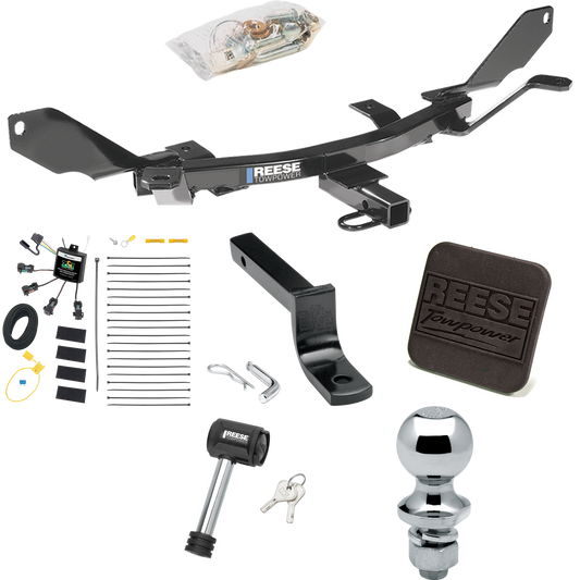 Fits 2006-2006 Lincoln Zephyr Trailer Hitch Tow PKG w/ 4-Flat Zero Contact "No Splice" Wiring Harness + Draw-Bar + 1-7/8" Ball + Hitch Cover + Hitch Lock By Reese Towpower